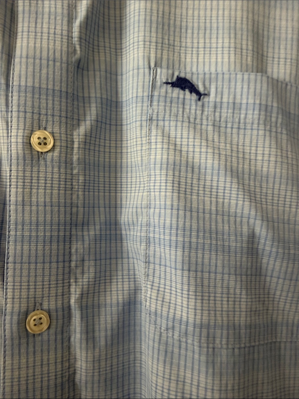 Tommy Bahama Light Blue Plaid Long-Sleeve Button-Down Shirt - Picture 6 of 11
